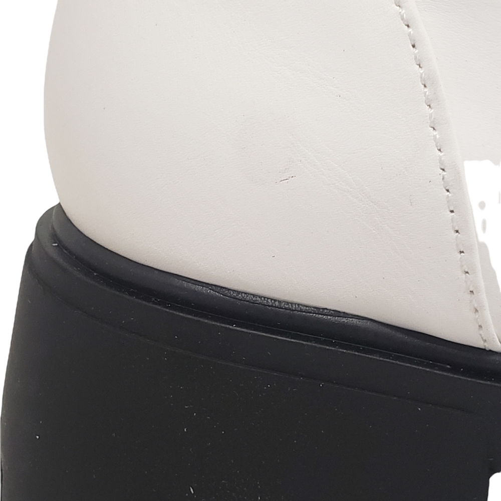 MIA Tauren Faux Leather Combat Boots Women's Size 9 Chassidy White Malta - Picture 16 of 16